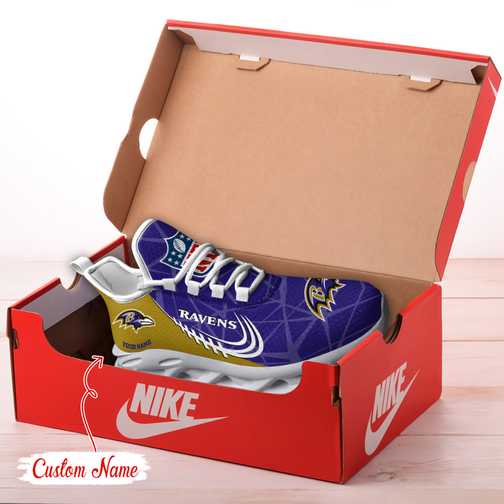 Ideafootwear Baltimore Ravens NFL Max Soul Shoes Sneakers For Men And Women