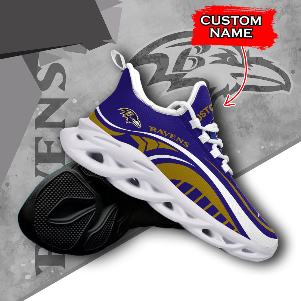Ideafootwear Baltimore Ravens NFL Max Soul Shoes Sneakers For Men And Women