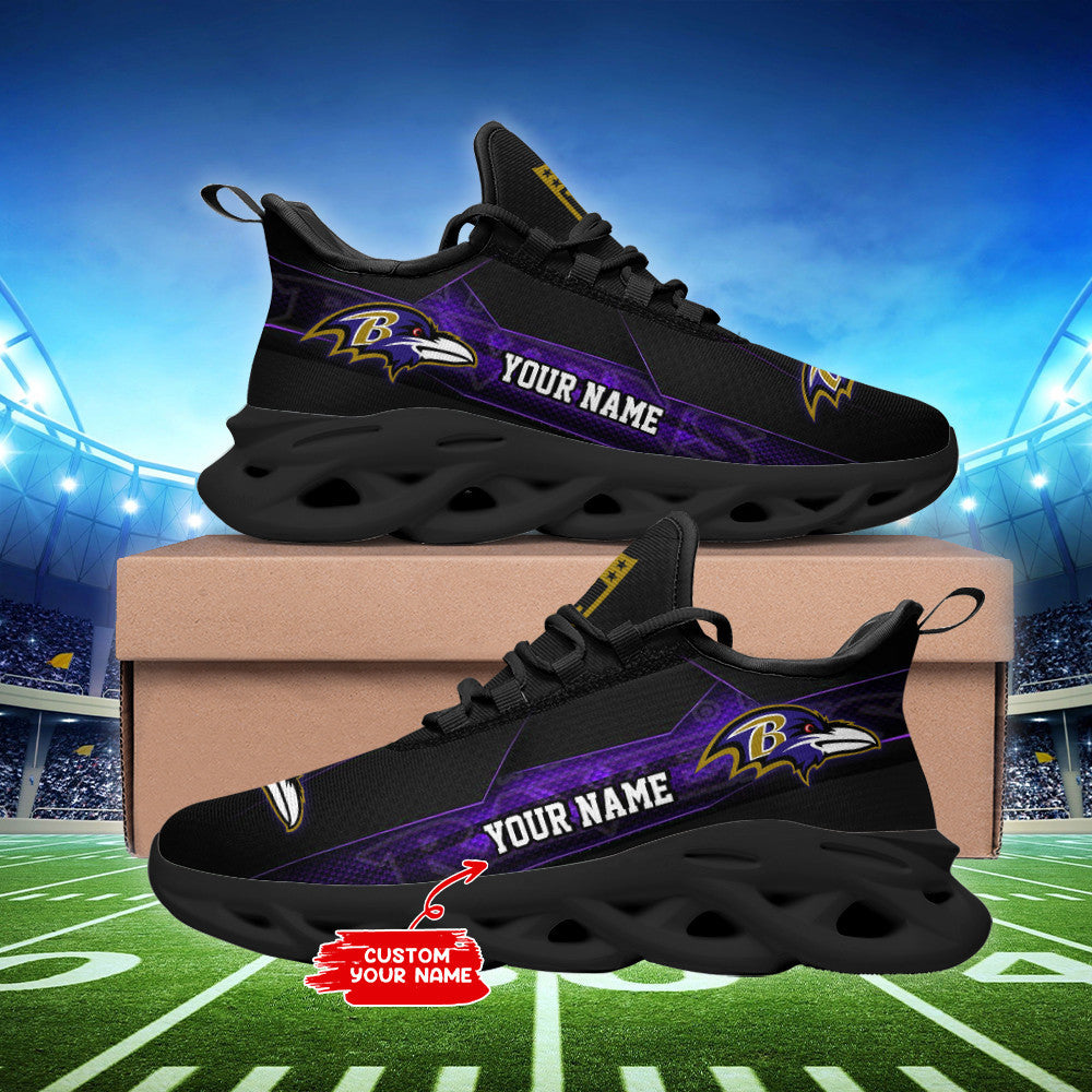 Ideafootwear Baltimore Ravens NFL Max Soul Shoes Sneakers For Men And Women