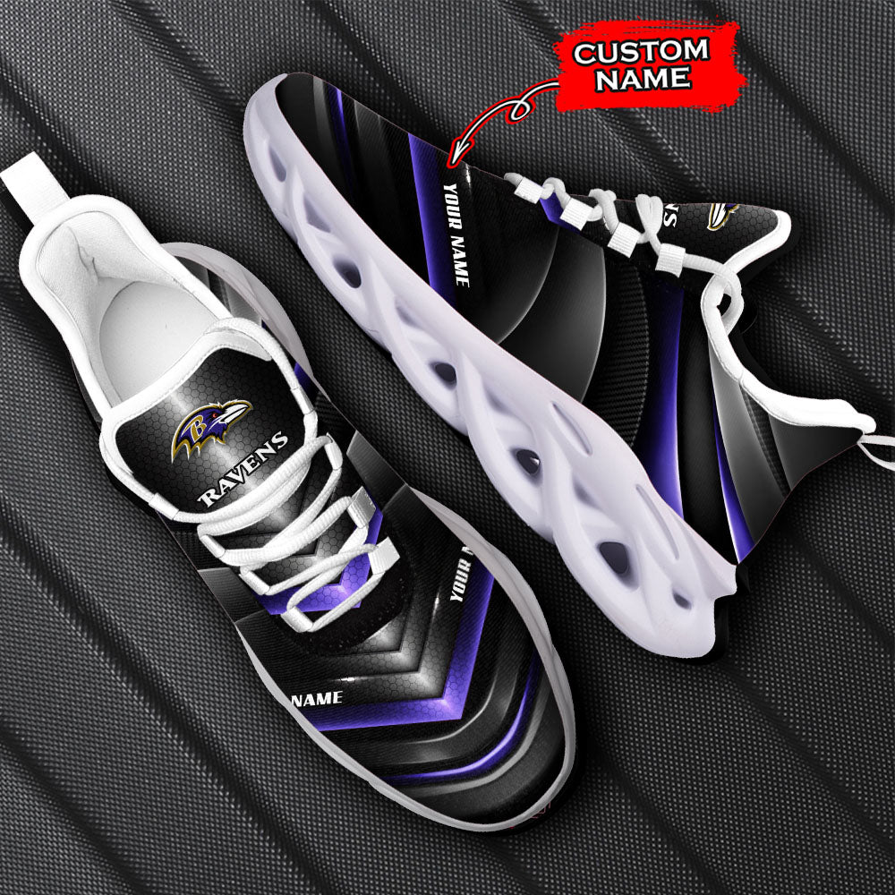 Ideafootwear Baltimore Ravens NFL Max Soul Shoes Sneakers For Men And Women