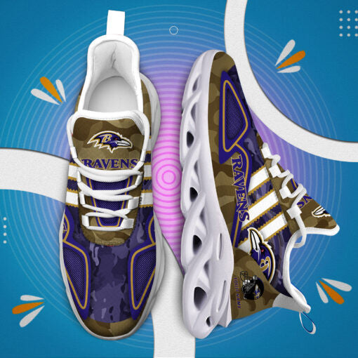 Ideafootwear Baltimore Ravens NFL Max Soul Shoes Sneakers For Men And Women