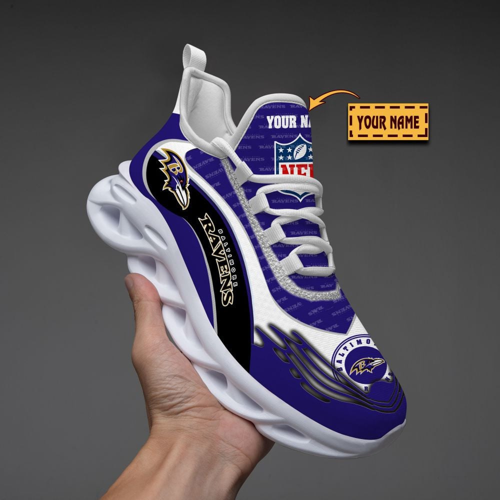 Ideafootwear Baltimore Ravens NFL Max Soul Shoes Sneakers For Men And Women