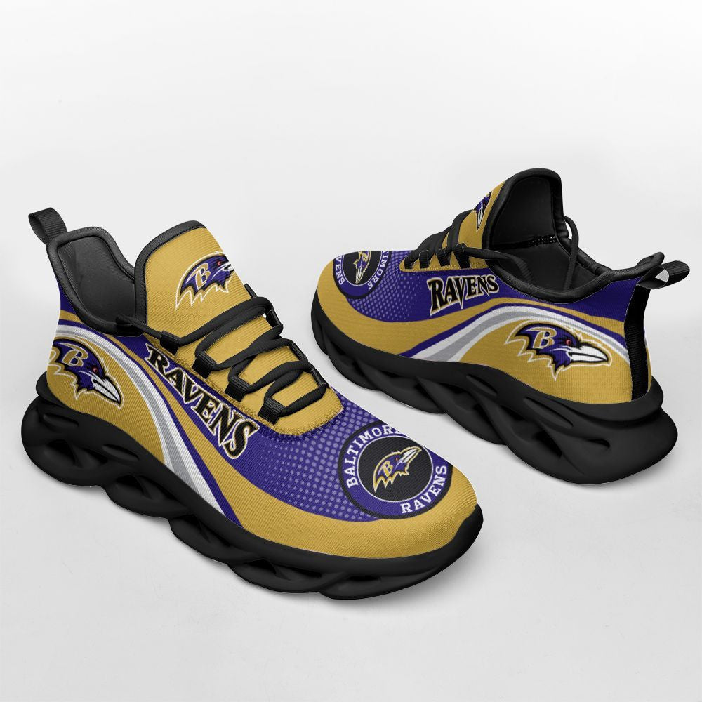 Ideafootwear Baltimore Ravens NFL Max Soul Shoes Sneakers For Men And Women