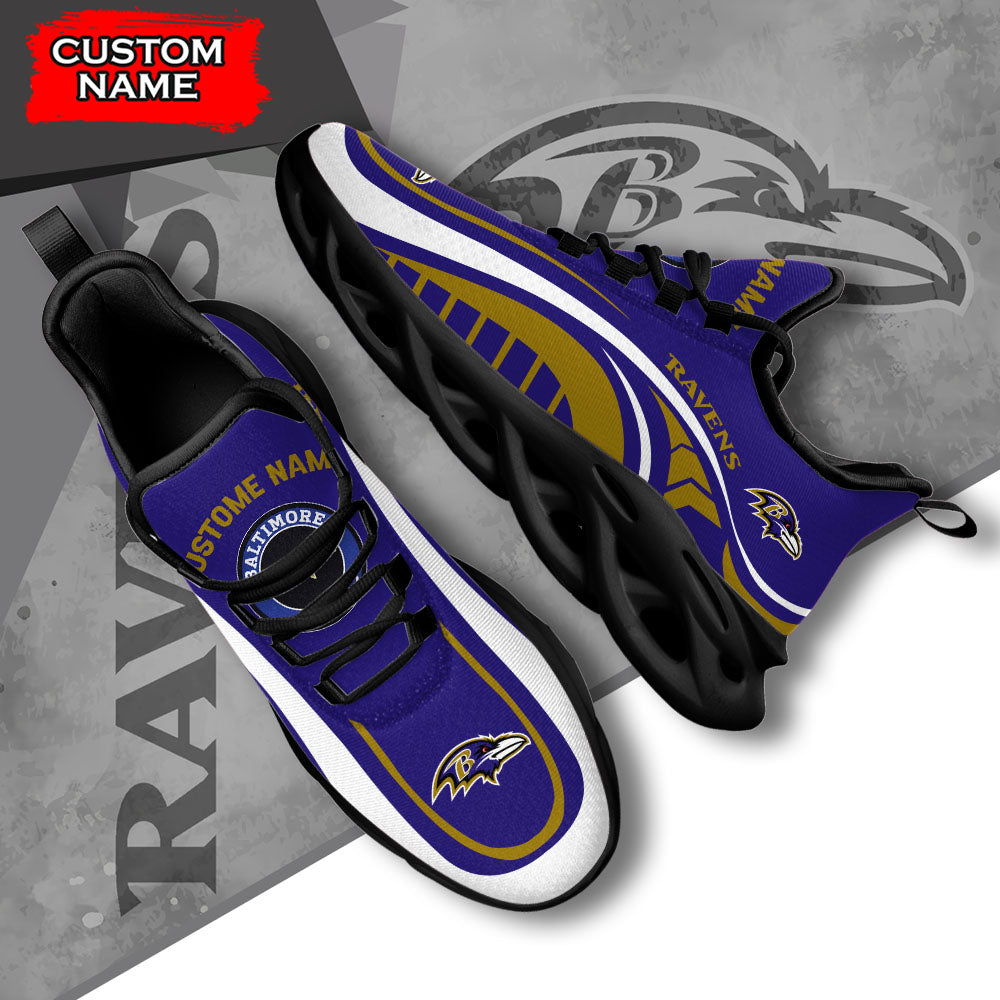 Ideafootwear Baltimore Ravens NFL Max Soul Shoes Sneakers For Men And Women
