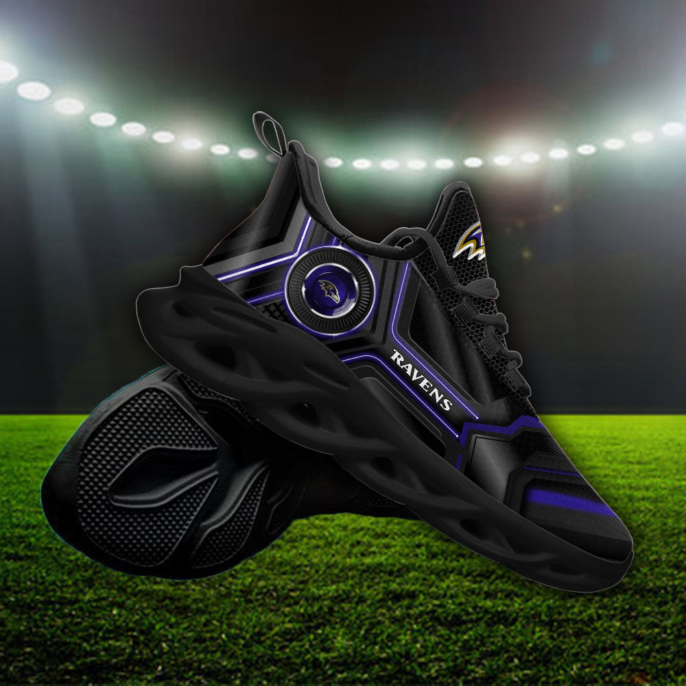 Ideafootwear Baltimore Ravens NFL Max Soul Shoes Sneakers For Men And Women
