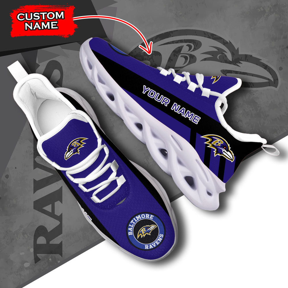 Ideafootwear Baltimore Ravens NFL Max Soul Shoes Sneakers For Men And Women