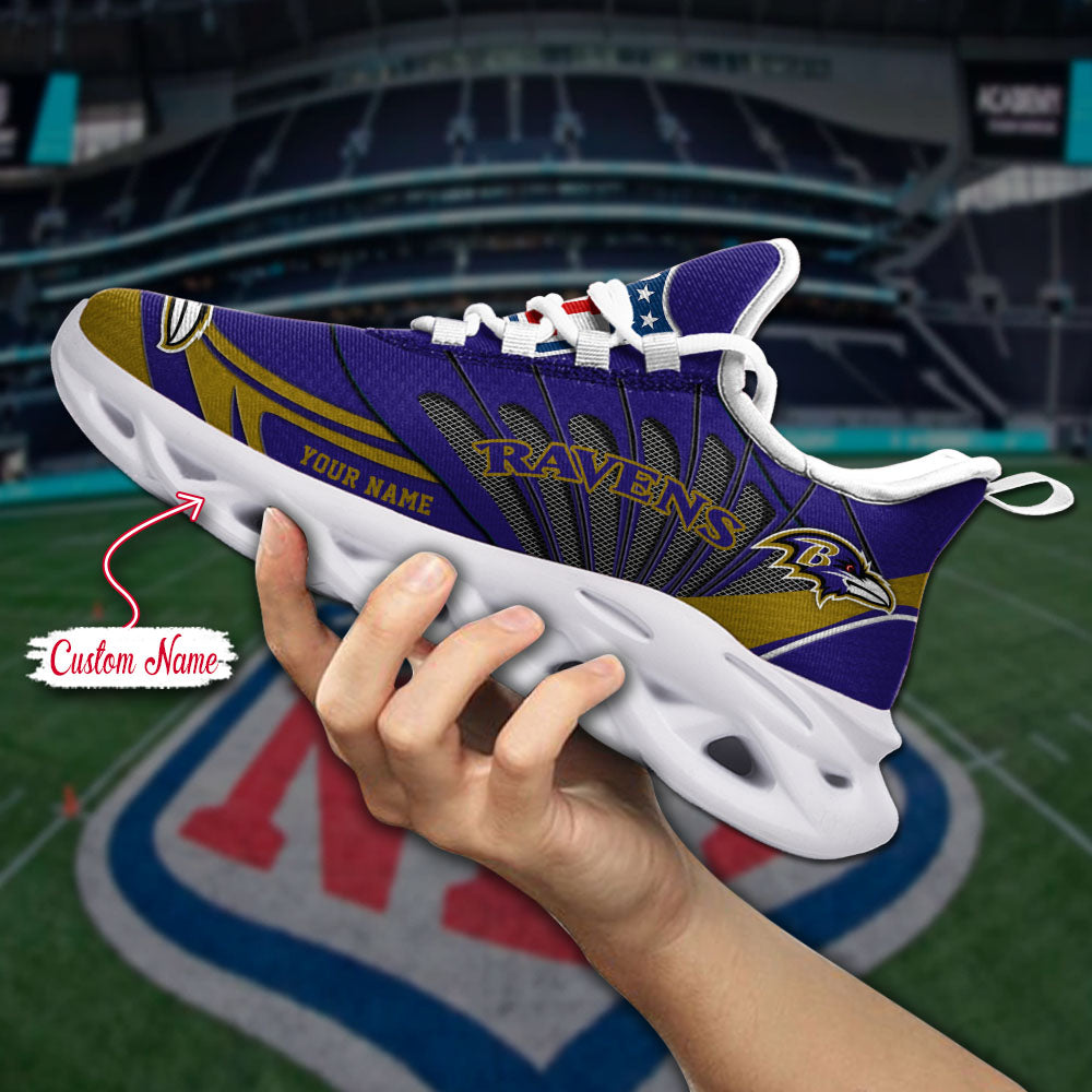 Ideafootwear Baltimore Ravens NFL Max Soul Shoes Sneakers For Men And Women