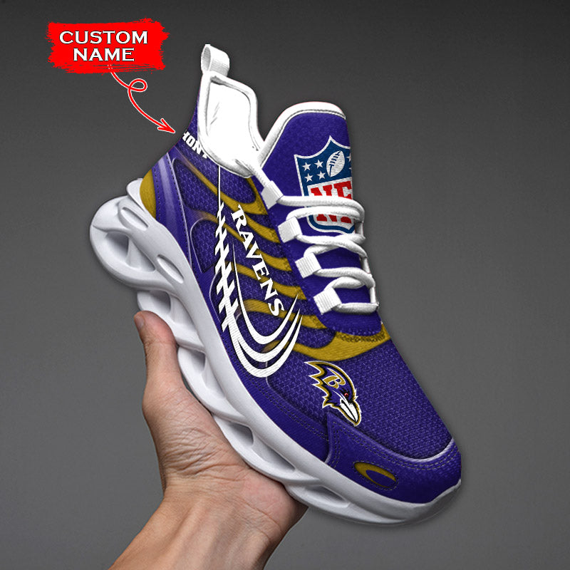 Ideafootwear Baltimore Ravens NFL Max Soul Shoes Sneakers For Men And Women