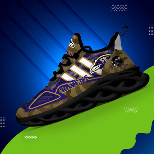 Ideafootwear Baltimore Ravens NFL Max Soul Shoes Sneakers For Men And Women