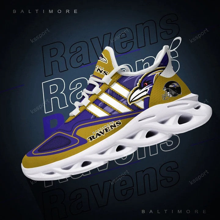 Ideafootwear Baltimore Ravens NFL Max Soul Shoes Sneakers For Men And Women