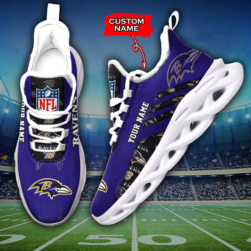 Ideafootwear Baltimore Ravens NFL Max Soul Shoes Sneakers For Men And Women