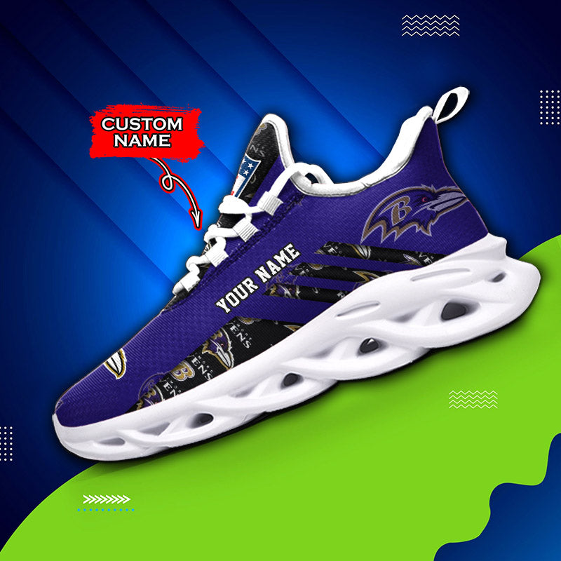 Ideafootwear Baltimore Ravens NFL Max Soul Shoes Sneakers For Men And Women