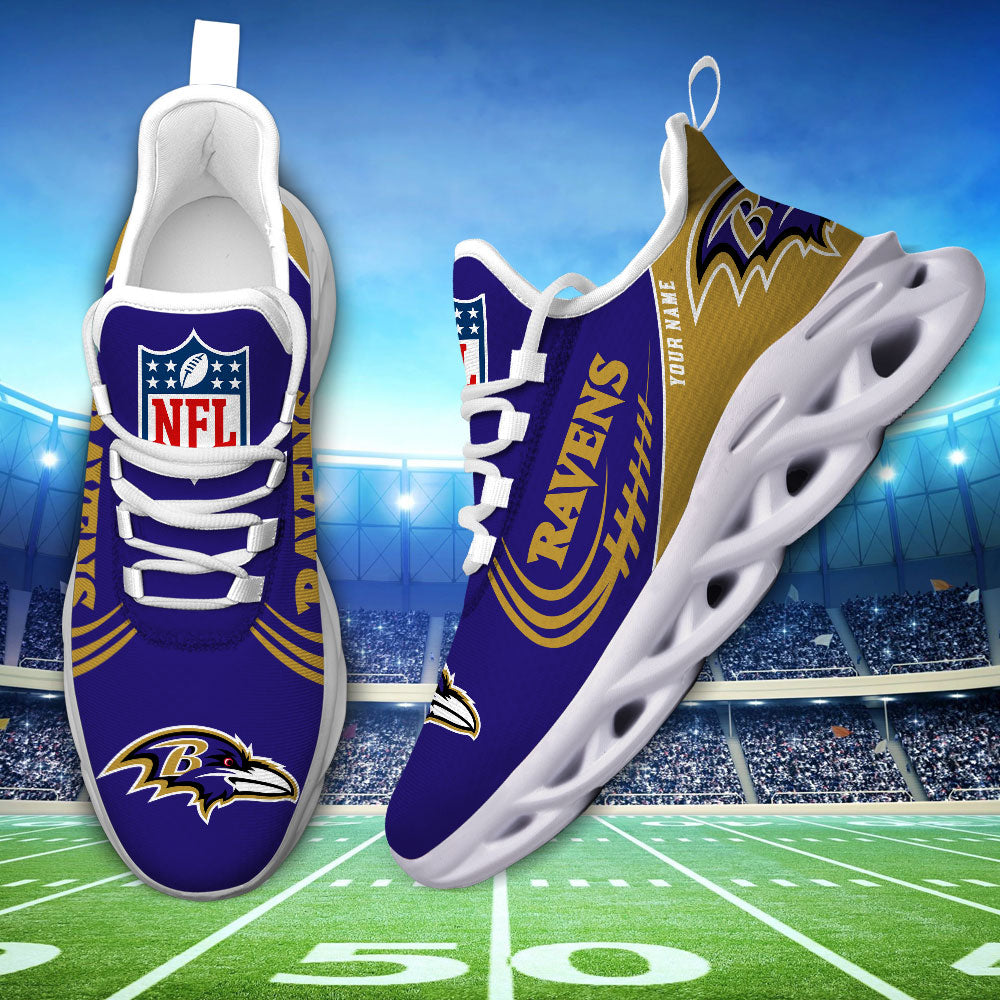 Ideafootwear Baltimore Ravens NFL Max Soul Shoes Sneakers For Men And Women