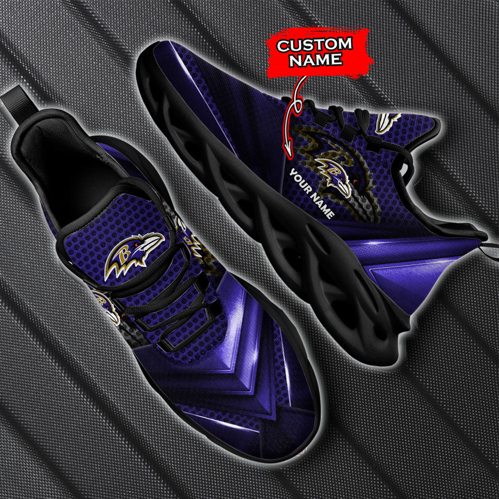 Ideafootwear Baltimore Ravens NFL Max Soul Shoes Sneakers For Men And Women
