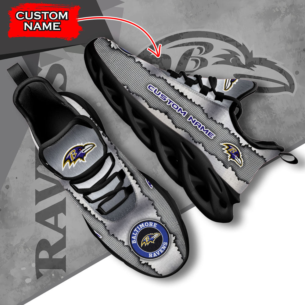 Ideafootwear Baltimore Ravens NFL Max Soul Shoes Sneakers For Men And Women