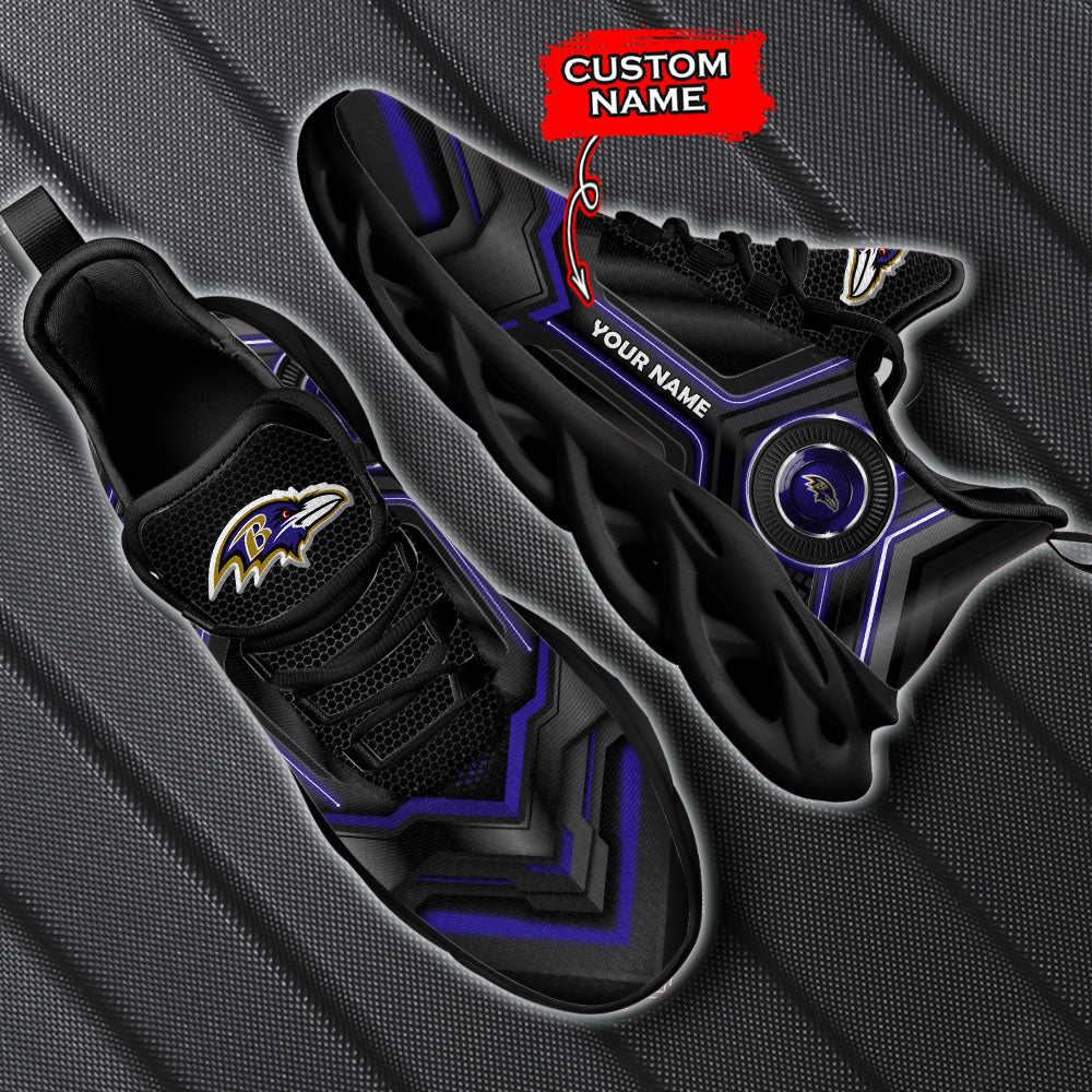Ideafootwear Baltimore Ravens NFL Max Soul Shoes Sneakers For Men And Women