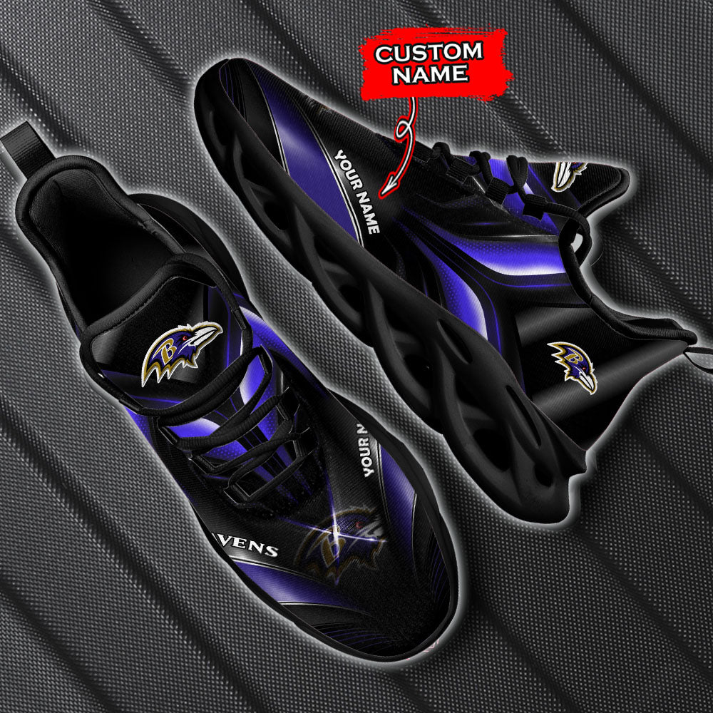 Ideafootwear Baltimore Ravens NFL Max Soul Shoes Sneakers For Men And Women
