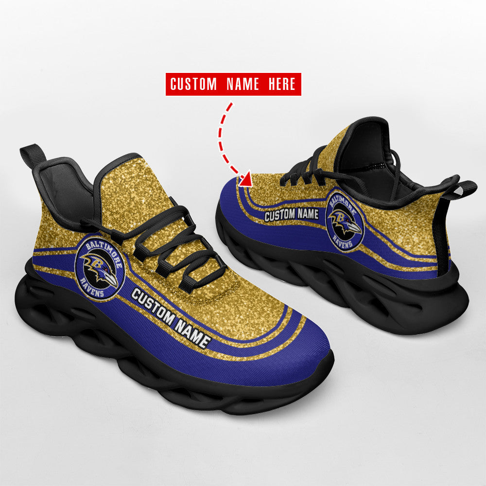 Ideafootwear Baltimore Ravens NFL Max Soul Shoes Sneakers For Men And Women