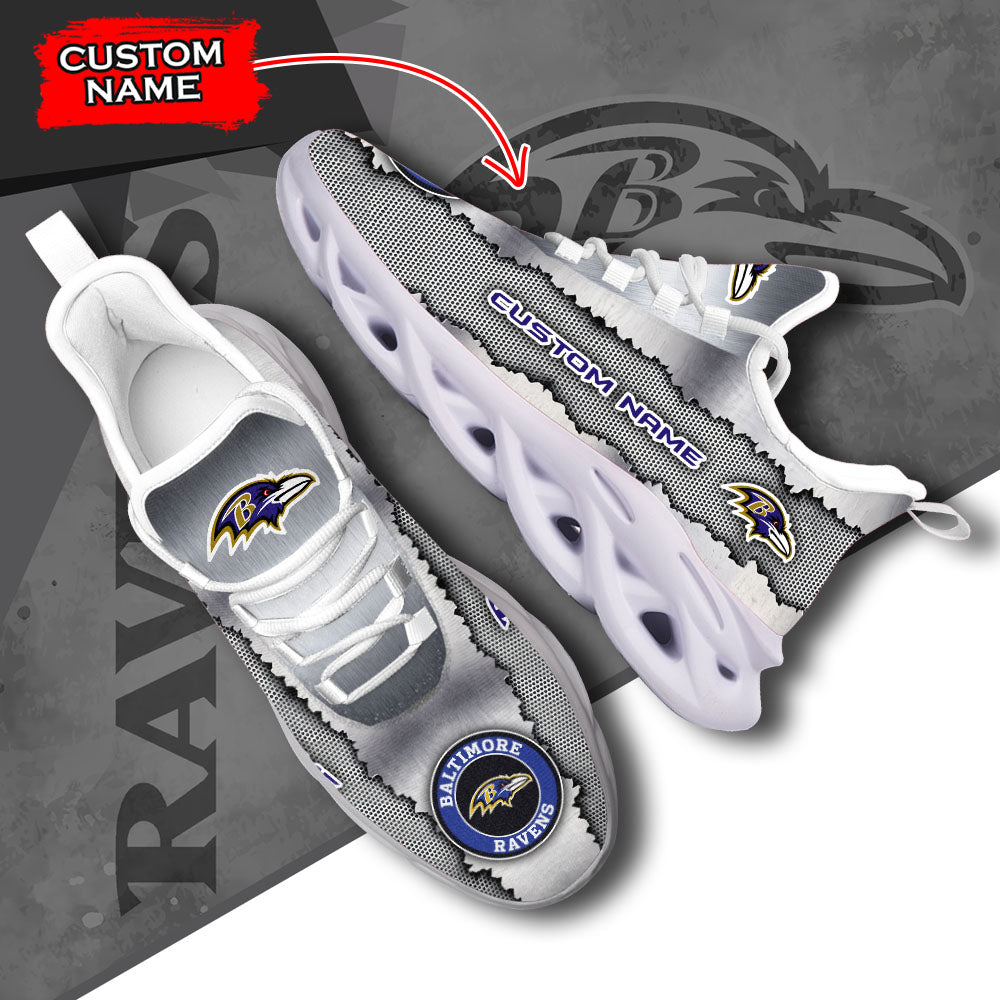 Ideafootwear Baltimore Ravens NFL Max Soul Shoes Sneakers For Men And Women