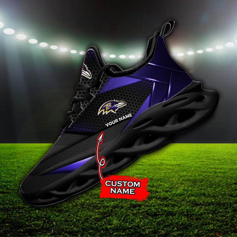 Ideafootwear Baltimore Ravens NFL Max Soul Shoes Sneakers For Men And Women