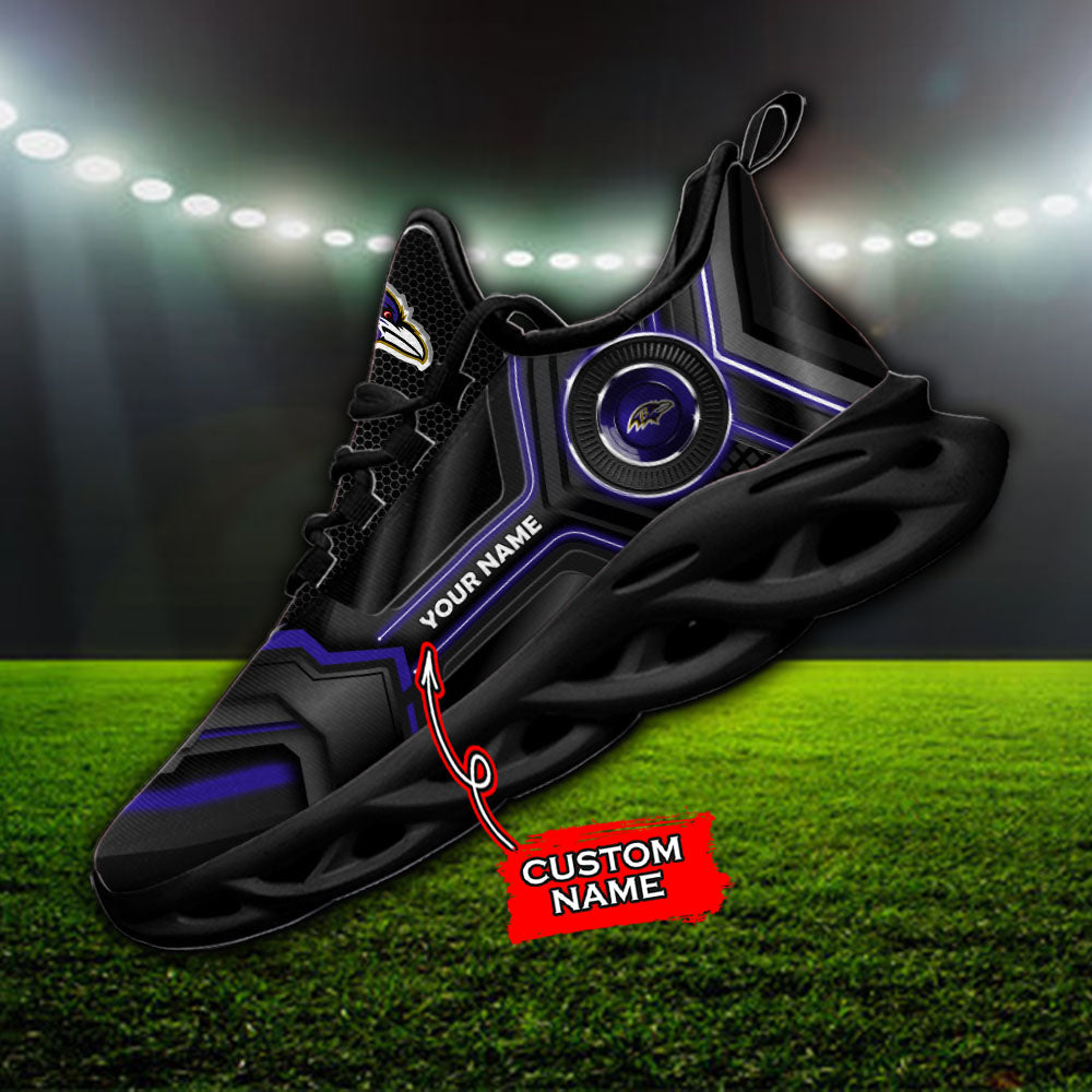 Ideafootwear Baltimore Ravens NFL Max Soul Shoes Sneakers For Men And Women