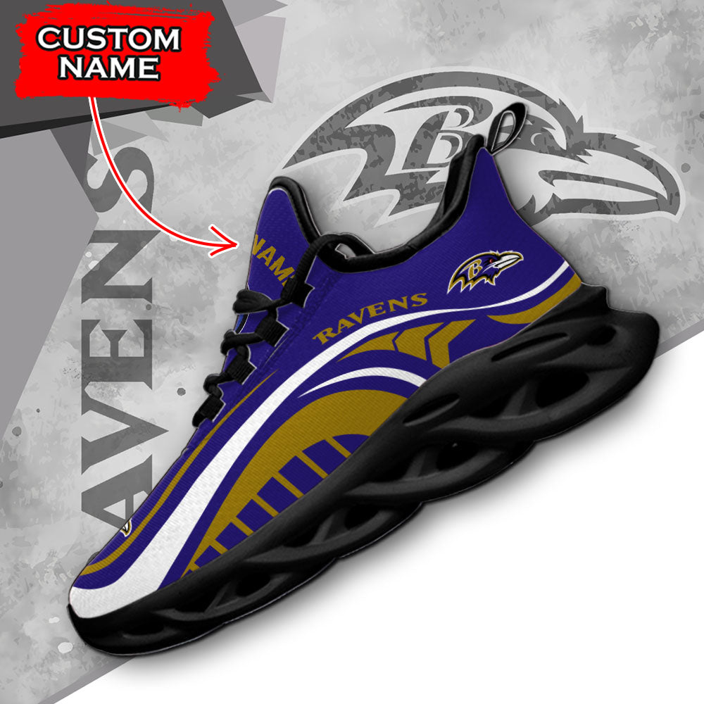 Ideafootwear Baltimore Ravens NFL Max Soul Shoes Sneakers For Men And Women