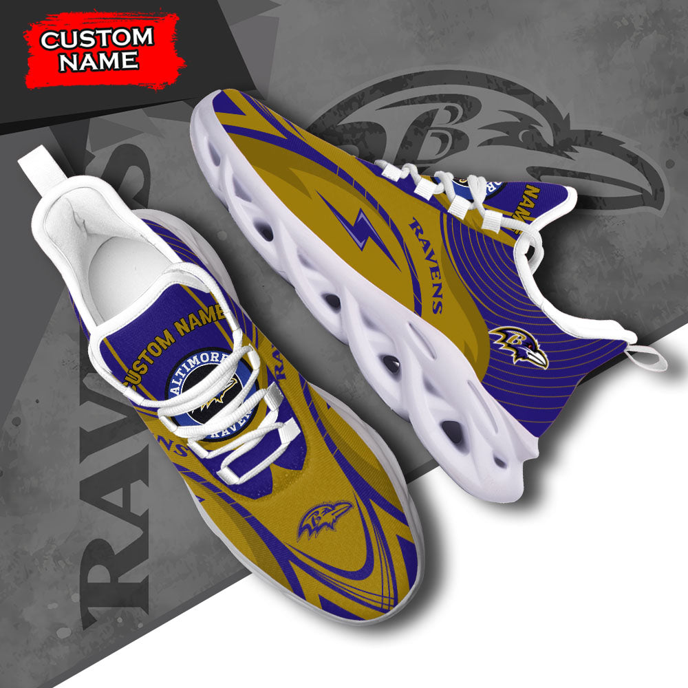 Ideafootwear Baltimore Ravens NFL Max Soul Shoes Sneakers For Men And Women