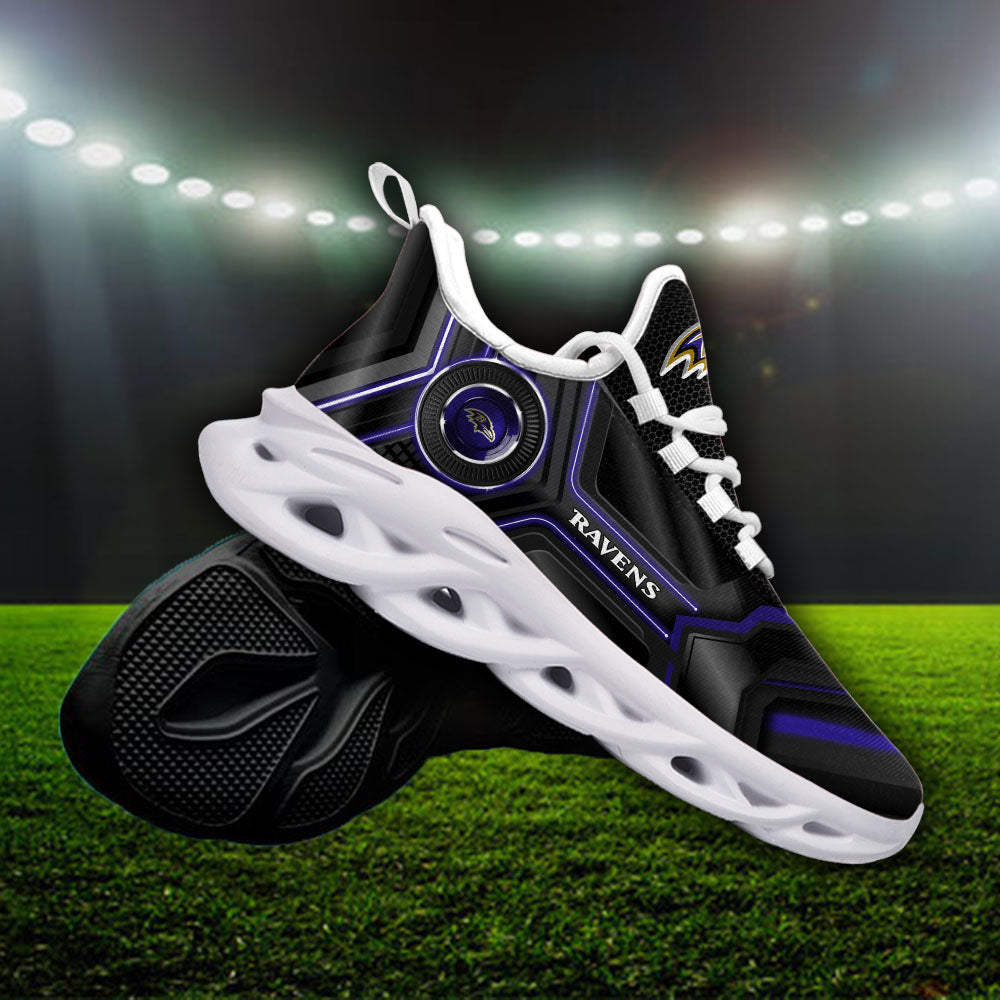 Ideafootwear Baltimore Ravens NFL Max Soul Shoes Sneakers For Men And Women