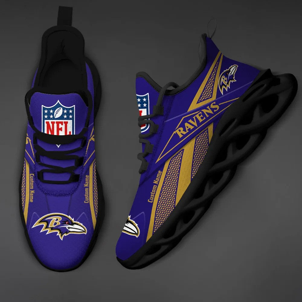 Ideafootwear Baltimore Ravens NFL Max Soul Shoes Sneakers For Men And Women
