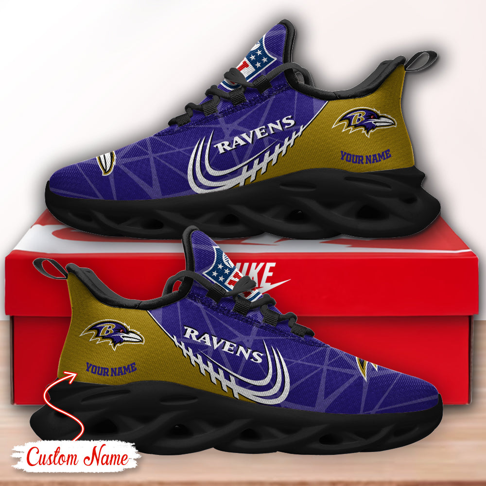 Ideafootwear Baltimore Ravens NFL Max Soul Shoes Sneakers For Men And Women