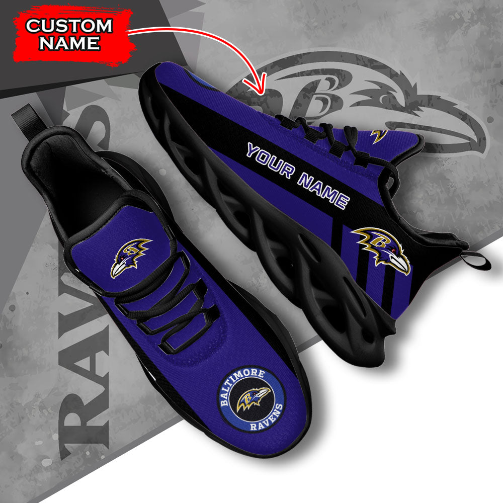 Ideafootwear Baltimore Ravens NFL Max Soul Shoes Sneakers For Men And Women