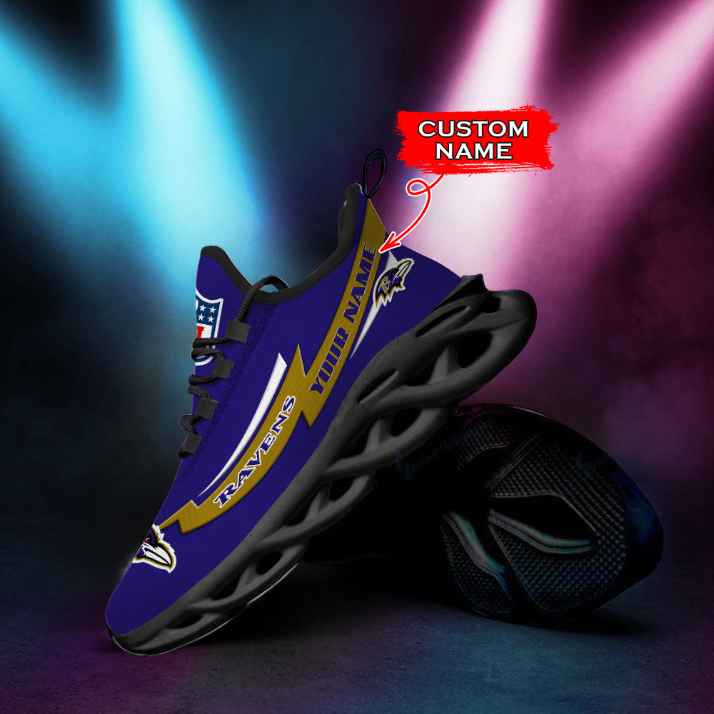 Ideafootwear Baltimore Ravens NFL Max Soul Shoes Sneakers For Men And Women