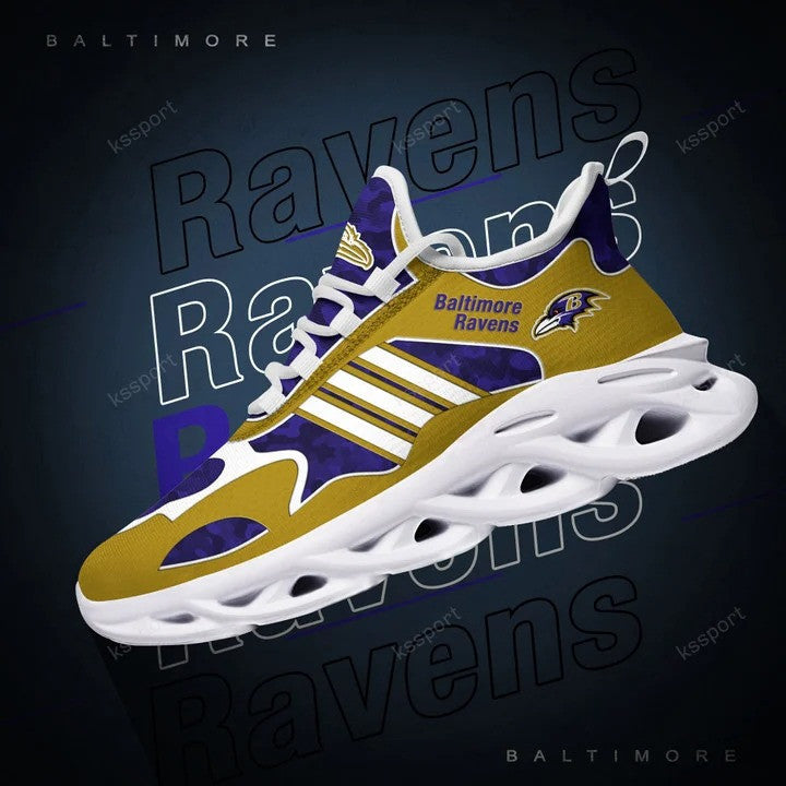 Ideafootwear Baltimore Ravens NFL Max Soul Shoes Sneakers For Men And Women