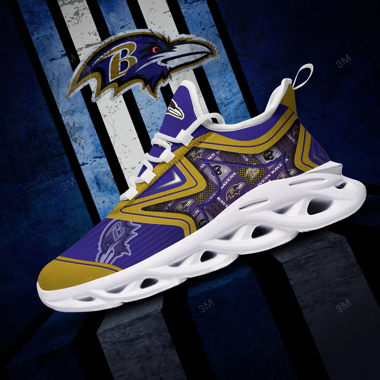 Ideafootwear Baltimore Ravens NFL Max Soul Shoes Sneakers For Men And Women