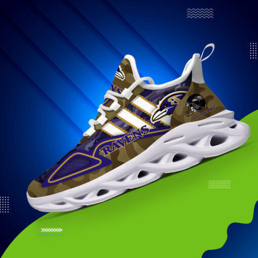 Ideafootwear Baltimore Ravens NFL Max Soul Shoes Sneakers For Men And Women