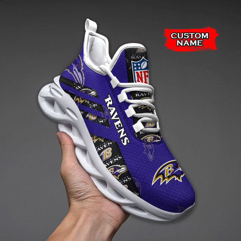 Ideafootwear Baltimore Ravens NFL Max Soul Shoes Sneakers For Men And Women