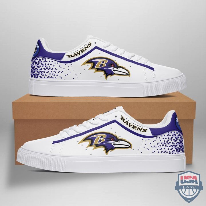 Ideafootwear Baltimore Ravens Skate Stan Shoes Sneakes For Men And Women
