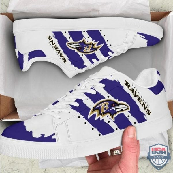 Ideafootwear Baltimore Ravens Skate Stan Shoes Sneakes For Men And Women