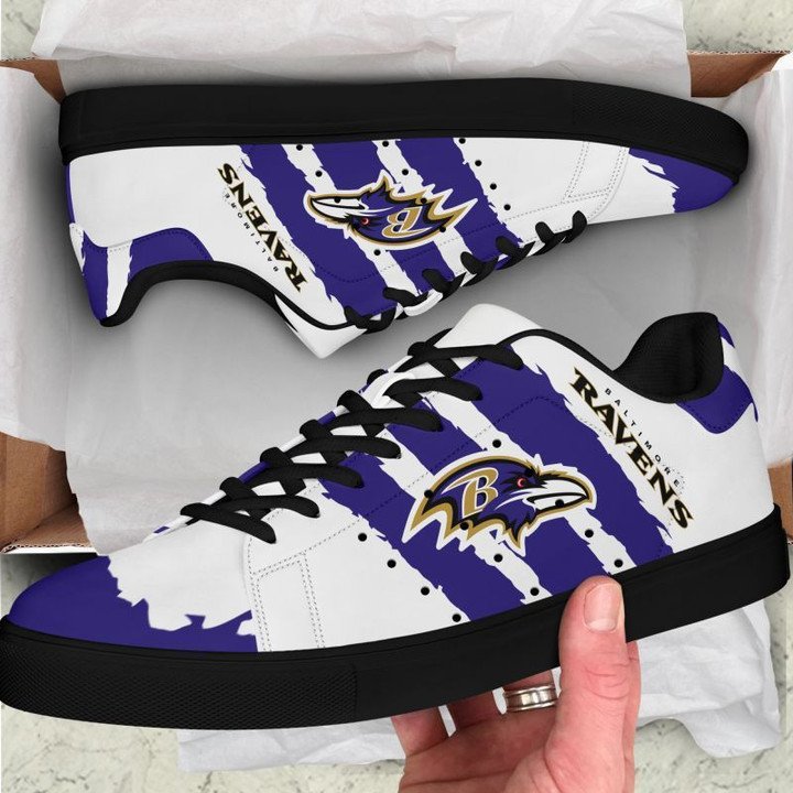 Ideafootwear Baltimore Ravens Skate Stan Shoes Sneakes For Men And Women
