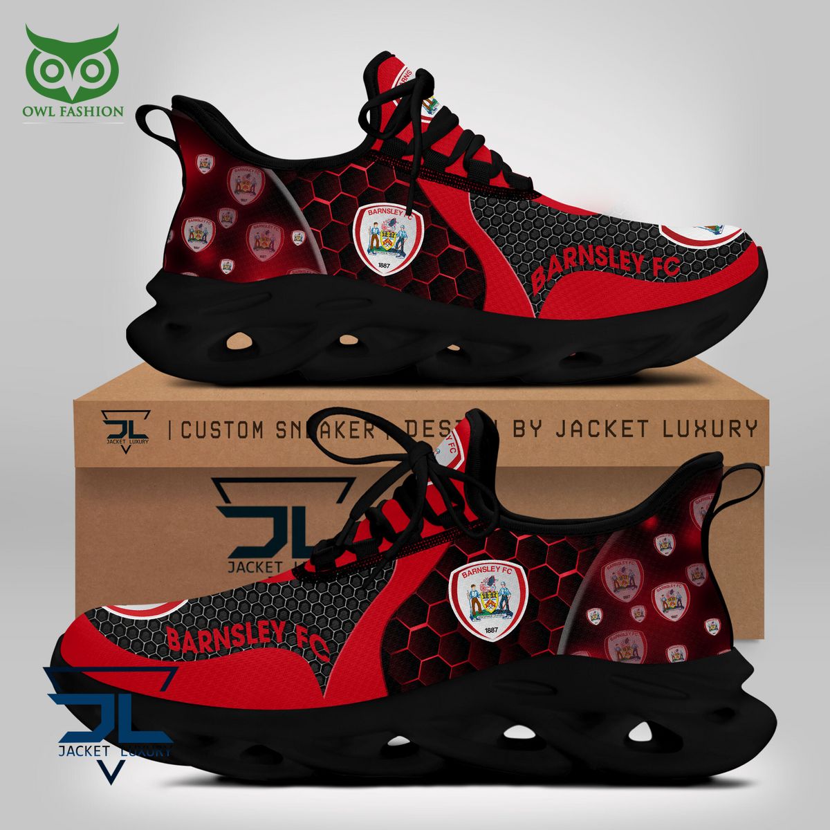 Ideafootwear Barnsley FC Max Soul Shoes Sneakers For Men And Women