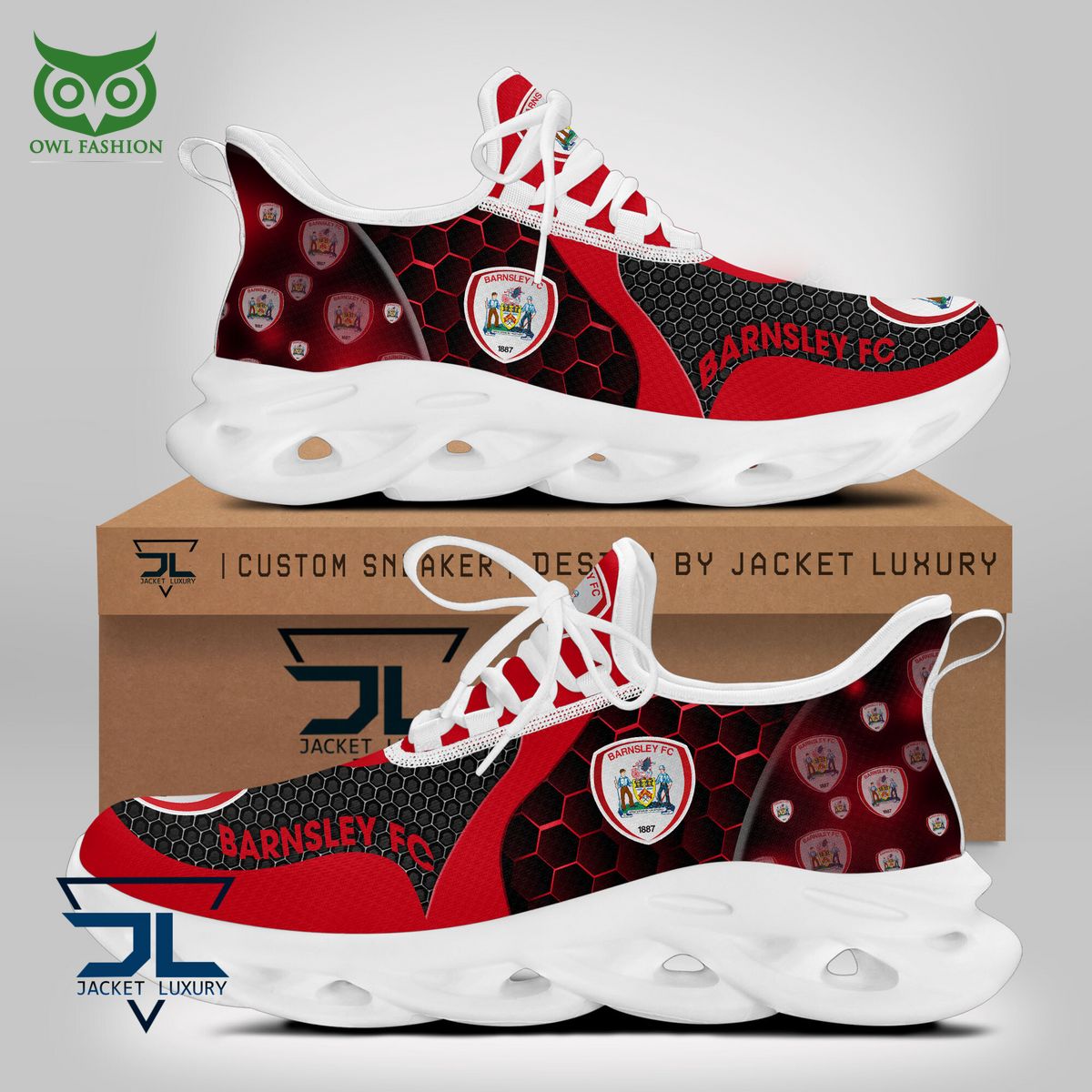 Ideafootwear Barnsley FC Max Soul Shoes Sneakers For Men And Women