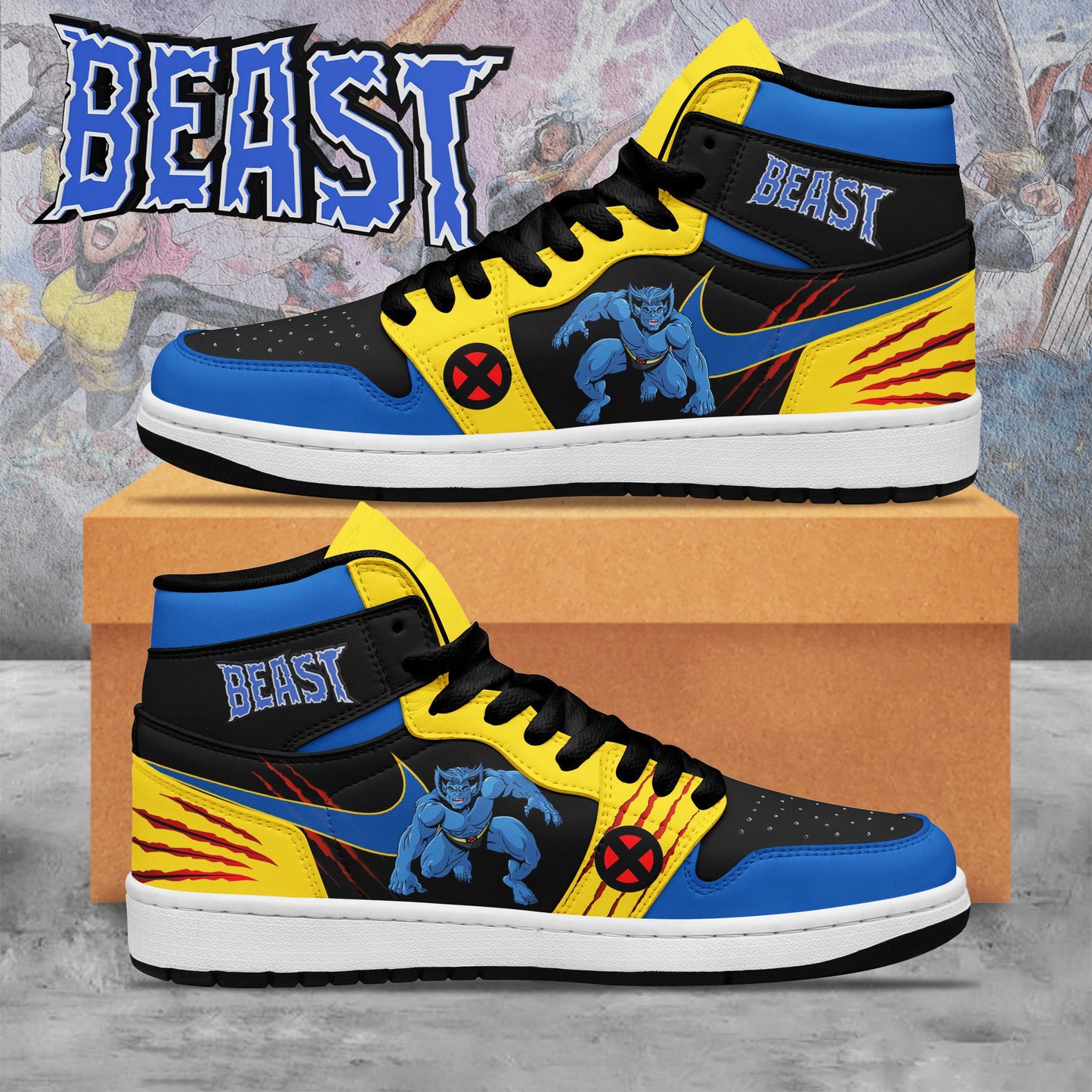 Ideafootwear Beast AJ1 High Sneakers Shoes For Men And Women