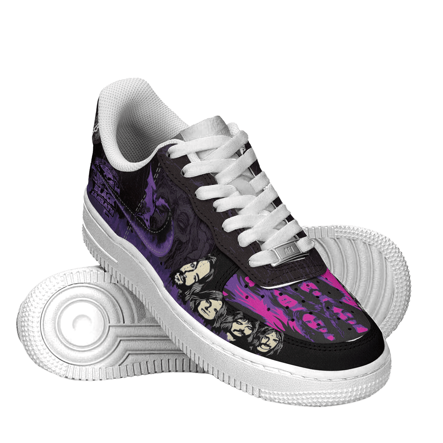 Ideafootwear Black Sabbath Air Low-Top Sneakers Shoes For Men And Women