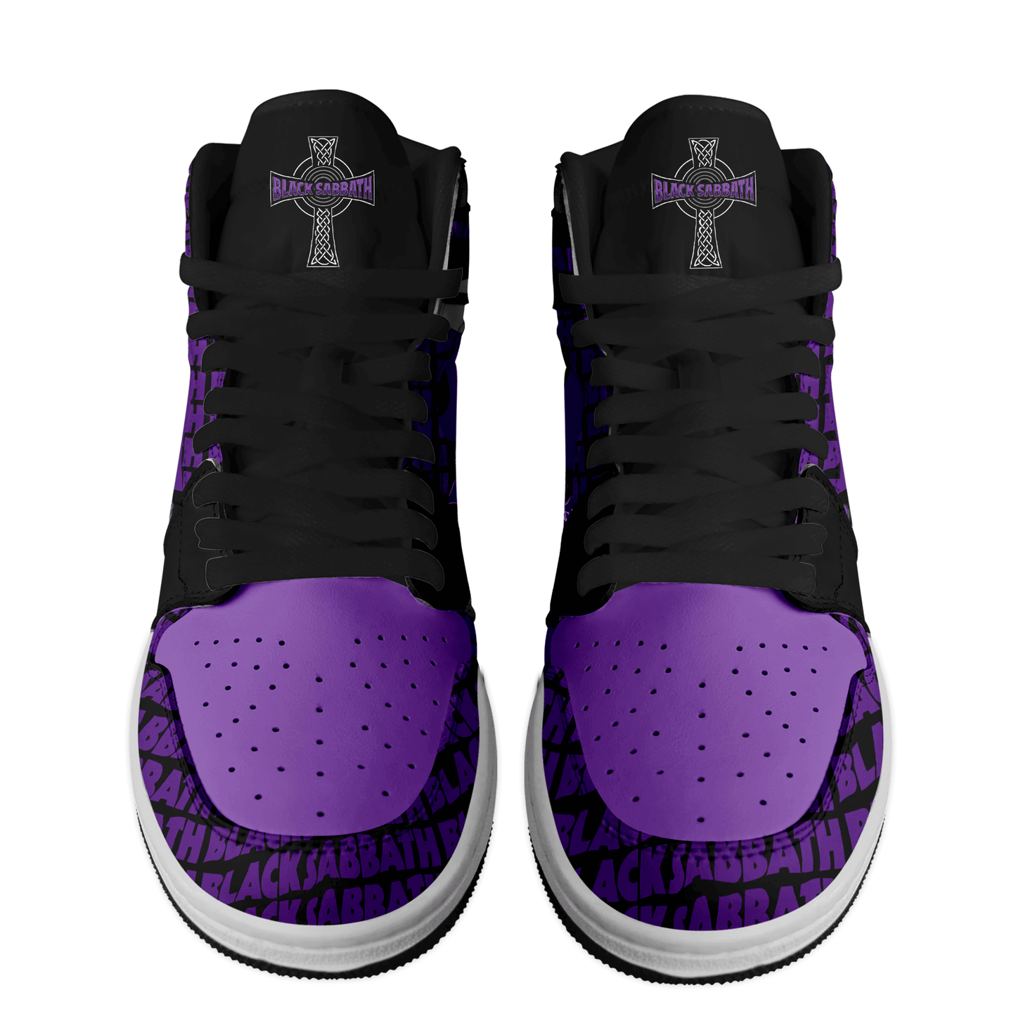 Ideafootwear Black Sabbath AJ1 High Sneakers Shoes For Men And Women