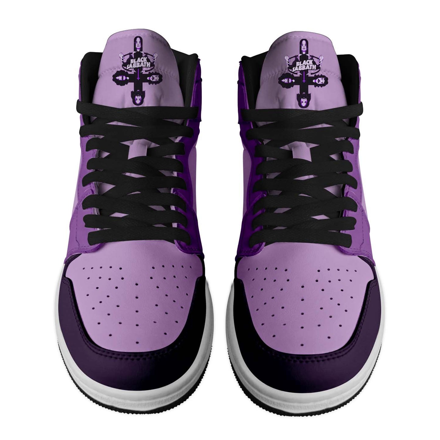 Ideafootwear Black Sabbath AJ1 High Sneakers Shoes For Men And Women