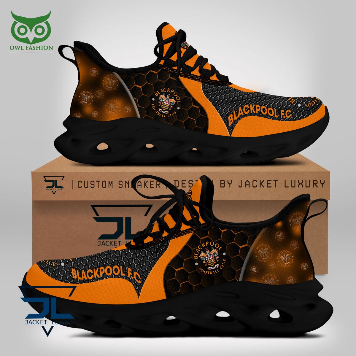 Ideafootwear Blackpool FC Max Soul Shoes Sneakers For Men And Women