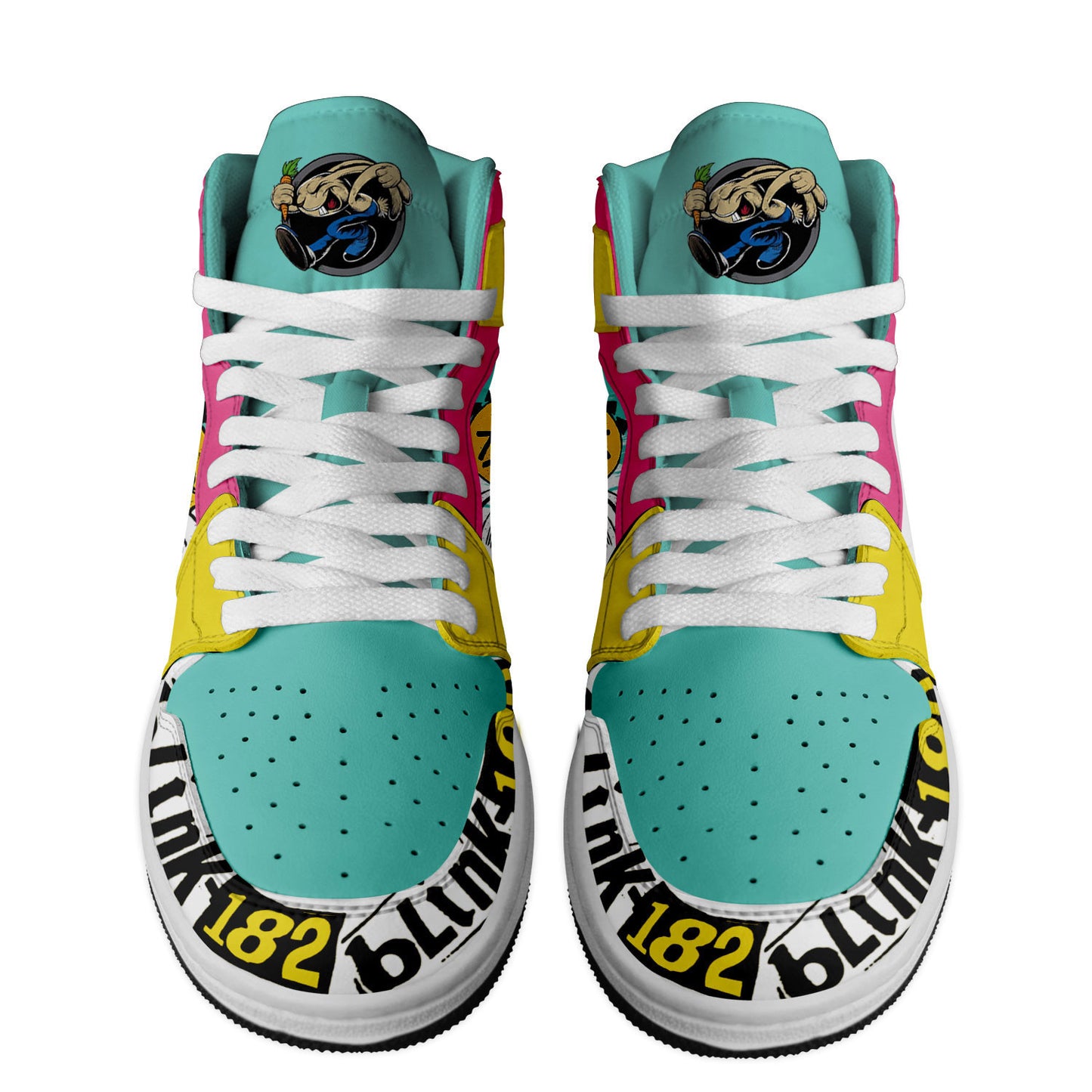 Ideafootwear Blink 182 AJ1 High Sneakers Shoes For Men And Women