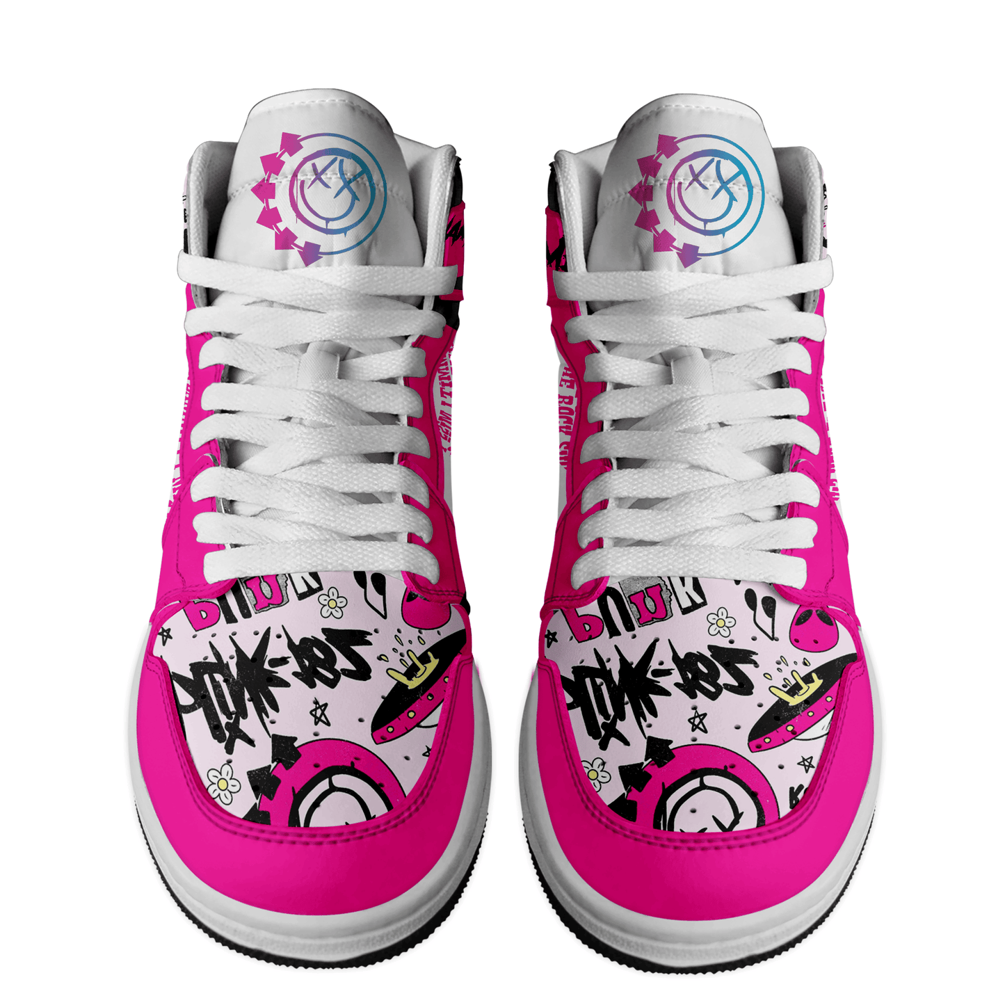 Ideafootwear Blink 182AJ1 High Sneakers Shoes For Men And Women