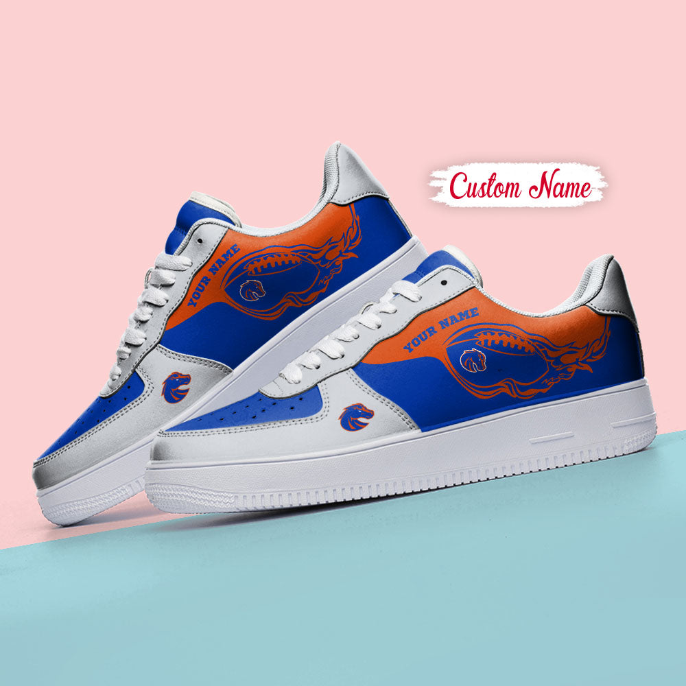 Ideafootwear Boise State Broncos NCAA Air Low-Top Sneakers Shoes For Men And Women