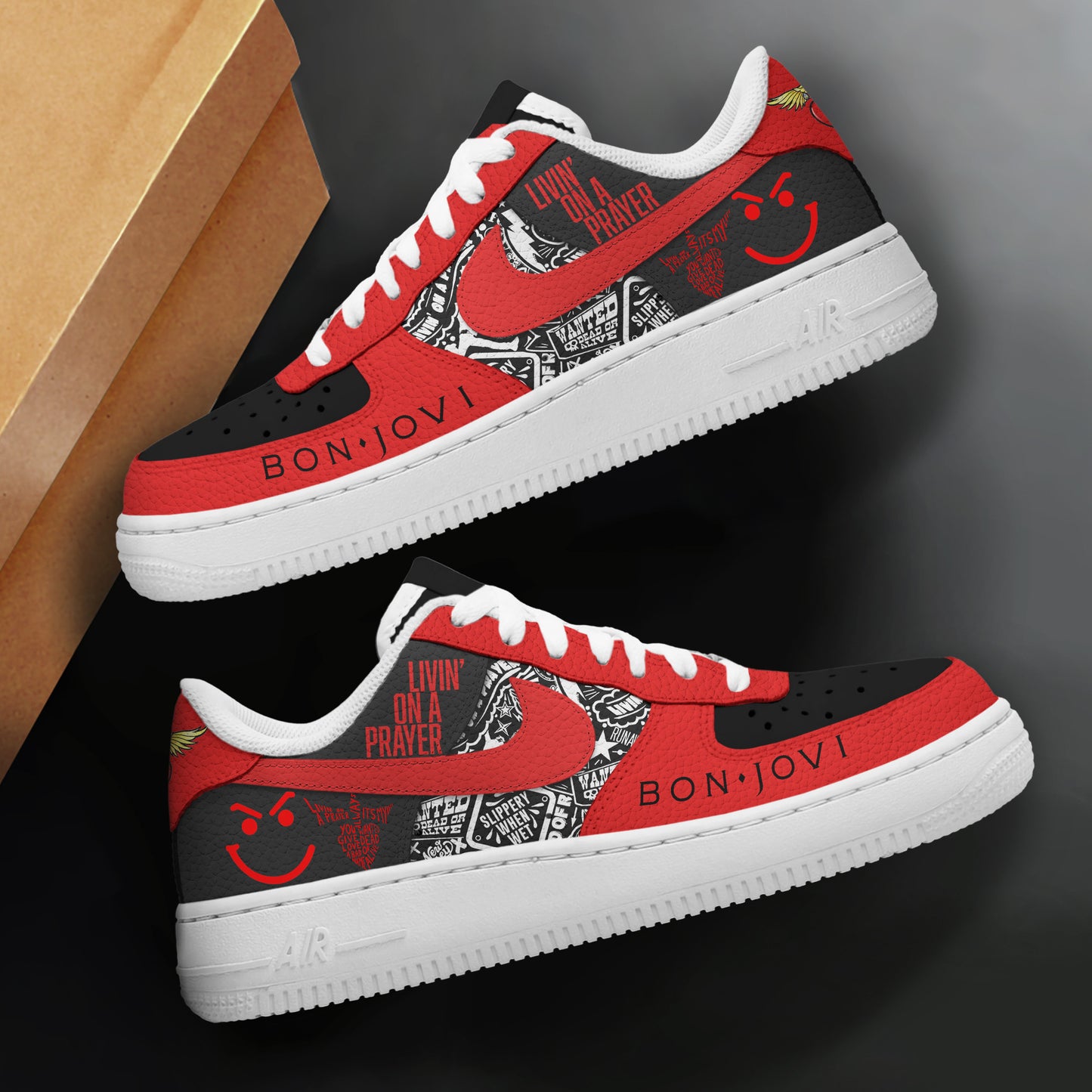 Ideafootwear Bon Jovi Air Low-Top Sneakers Shoes For Men And Women